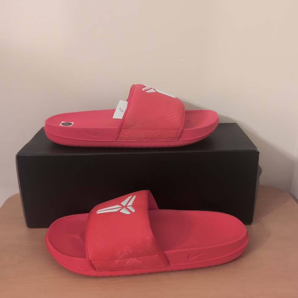 Mens Kobe Offcourt Slides_University Red/White If2870-600 Size 7